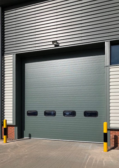 Industrial Sectional Roller Door With Vision Panels B And L Roller Shutters And Garage Doors